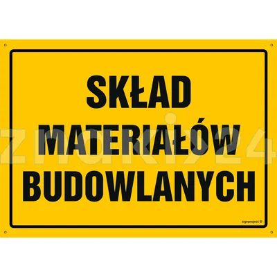 Skład materiałów budowlanych - Tablica budowlana informacyjna - OA116