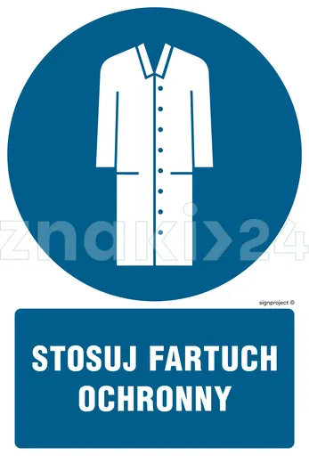 Stosuj fartuch ochronny - Znak BHP - GL028