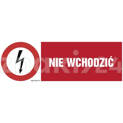 Nie wchodzić - Znak elektryczny - HD005