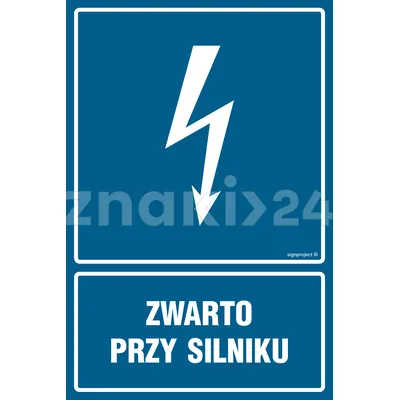 Zwarto przy silniku - Znak elektryczny - HG047