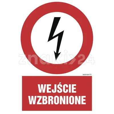 Wejście wzbronione - Znak elektryczny - HC004