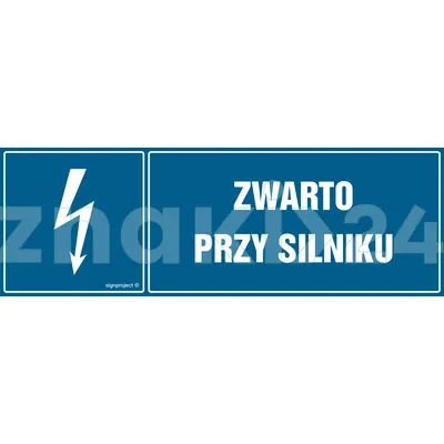 Zwarto przy silniku - Znak elektryczny - HH051