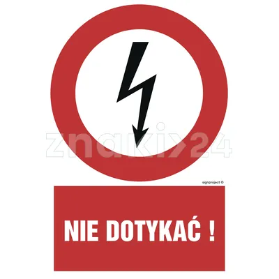 Nie dotykać - Znak elektryczny - HC007