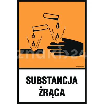 Substancja żrąca - Oznakowanie substancji chemicznych - LB004