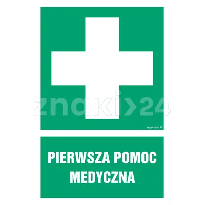 Pierwsza pomoc - Znak BHP - GI001