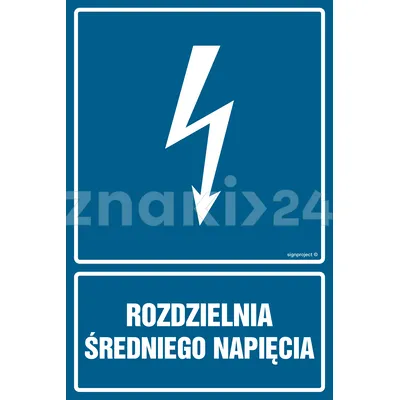 Rozdzielnia średniego napięcia - Znak elektryczny - HG034