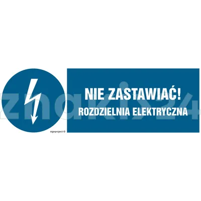 Nie zastawiać! Rozdzielnia elektryczna - Znak elektryczny - HF021