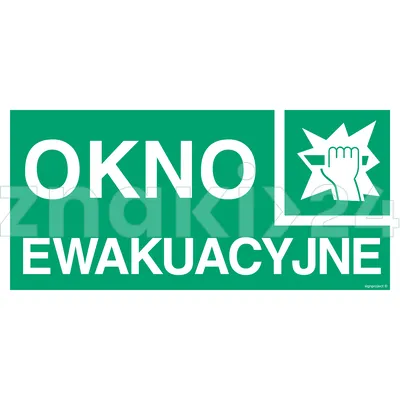 Okno ewakuacyjne - Znak ewakuacyjny - AC007