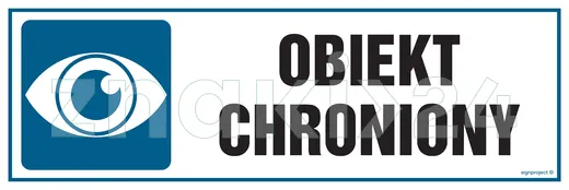 Obiekt chroniony - Znak ostrzegawczy. Znak informacyjny - NC022