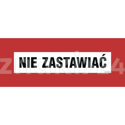 Nie zastawiać - Znak przeciwpożarowy - BC124