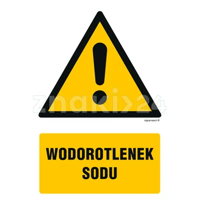 Wodorotlenek sodu - Znak BHP - GF063