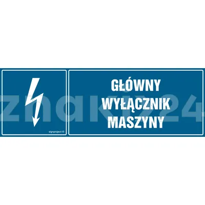 Główny wyłącznik maszyny - Znak elektryczny - HH056