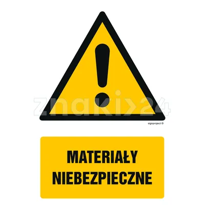 Materiały niebezpieczne - Znak BHP - GF042