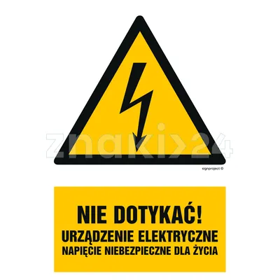 Nie dotykać - Znak elektryczny - HA024