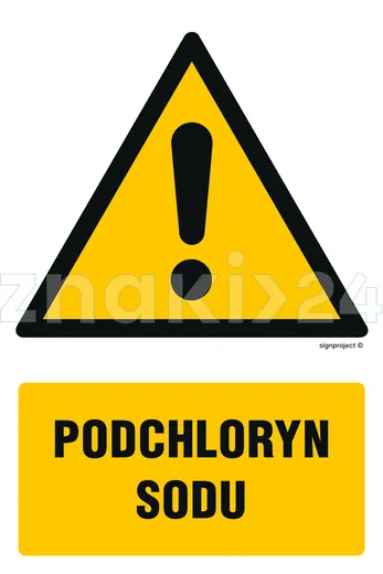 Podchloryn sodu - Znak BHP - GF054