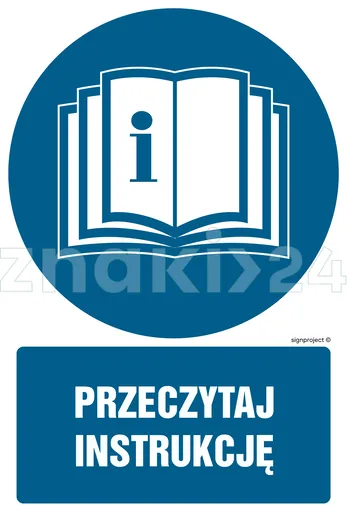 Przeczytaj instrukcję - Znak BHP - GL031