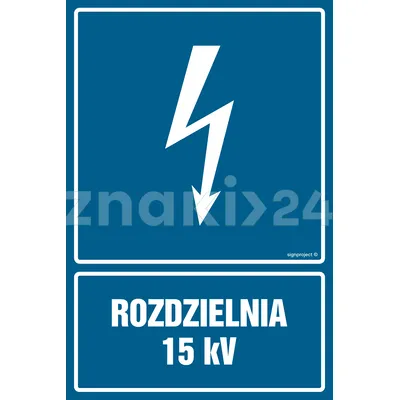 Rozdzielnia 15 kV - Znak elektryczny - HG039