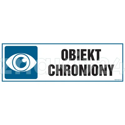 Obiekt chroniony - Znak ostrzegawczy. Znak informacyjny - NC022