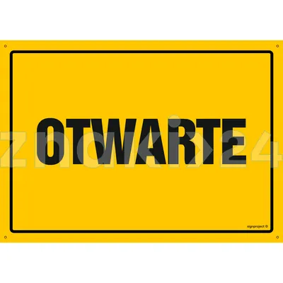 Otwarte - Tablica budowlana informacyjna - OA141