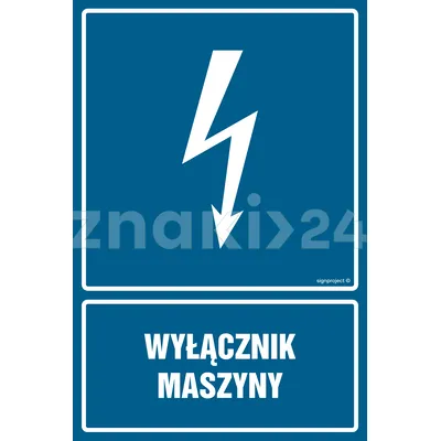 Wyłącznik maszyny - Znak elektryczny - HG051