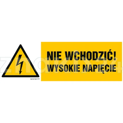 Nie wchodzić wysokie napięcie - Znak elektryczny - HB024