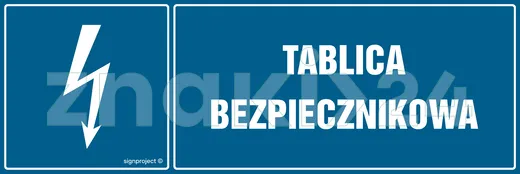 Tablica bezpiecznikowa - Znak elektryczny - HH054