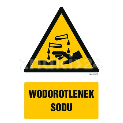 Wodorotlenek sodu - Znak BHP - GF061