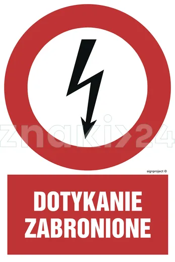 Dotykanie zabronione - Znak elektryczny - HC008