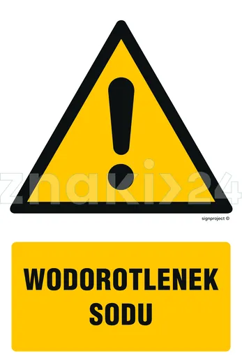 Wodorotlenek sodu - Znak BHP - GF063