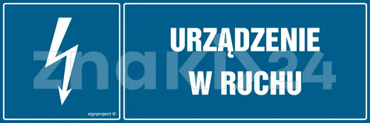 Urządzenie w ruchu - Znak elektryczny - HH057