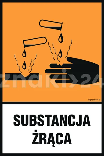 Substancja żrąca - Oznakowanie substancji chemicznych - LB004