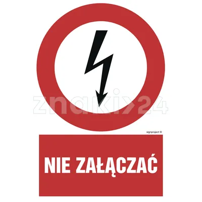 Nie załączać - Znak elektryczny - HC003