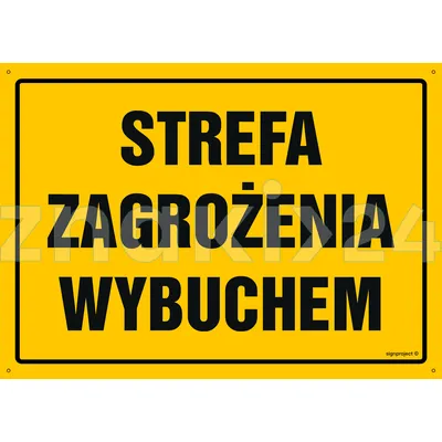 Strefa zagrozenia wybuchem - Tablica budowlana informacyjna - OA160