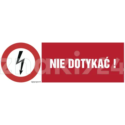 Nie dotykać - Znak elektryczny - HD007