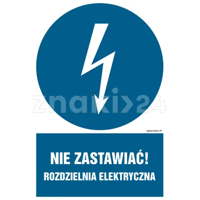 Nie zastawiać rozdzielnia elektryczna - Znak elektryczny - HE021