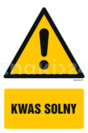 Kwas solny - Znak BHP - GF053