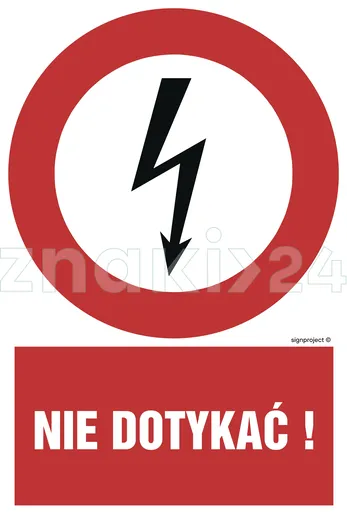 Nie dotykać - Znak elektryczny - HC007