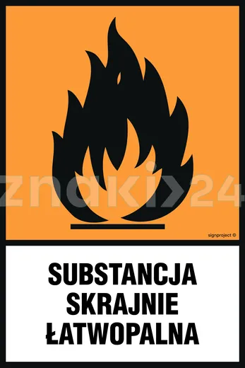 Substancja skrajnie łatwopalna - Oznakowanie substancji chemicznych - LB013