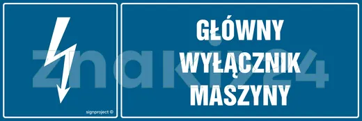 Główny wyłącznik maszyny - Znak elektryczny - HH056