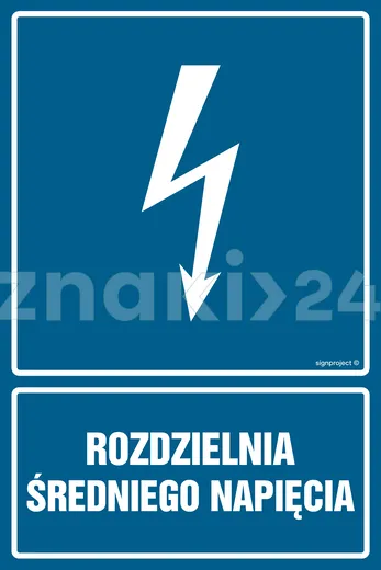 Rozdzielnia średniego napięcia - Znak elektryczny - HG034