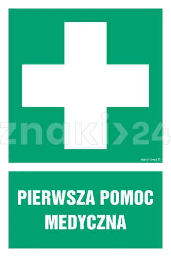 Pierwsza pomoc - Znak BHP - GI001