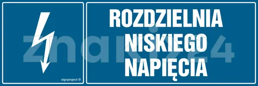 Rozdzielnia niskiego napięcia - Znak elektryczny - HH042