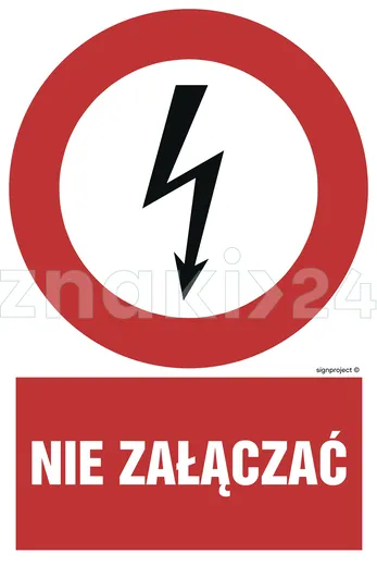 Nie załączać - Znak elektryczny - HC003