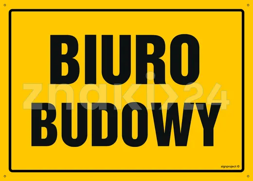 Biuro budowy - Tablica budowlana informacyjna - OA147