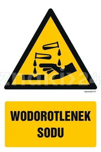 Wodorotlenek sodu - Znak BHP - GF061