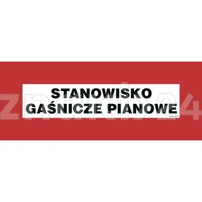 Stanowisko gaśnicze pianowe - Znak przeciwpożarowy - BC123