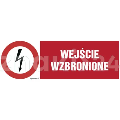 Wejście wzbronione - Znak elektryczny - HD004