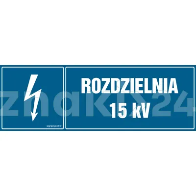 Rozdzielnica 15 kV - Znak elektryczny - HH041