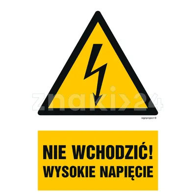 Nie wchodzić wysokie napięcie - Znak elektryczny - HA026