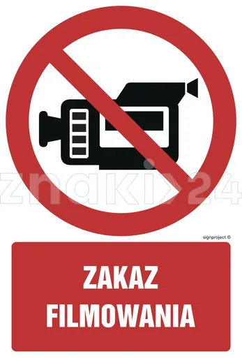 Zakaz filmowania - Znak BHP - GC053